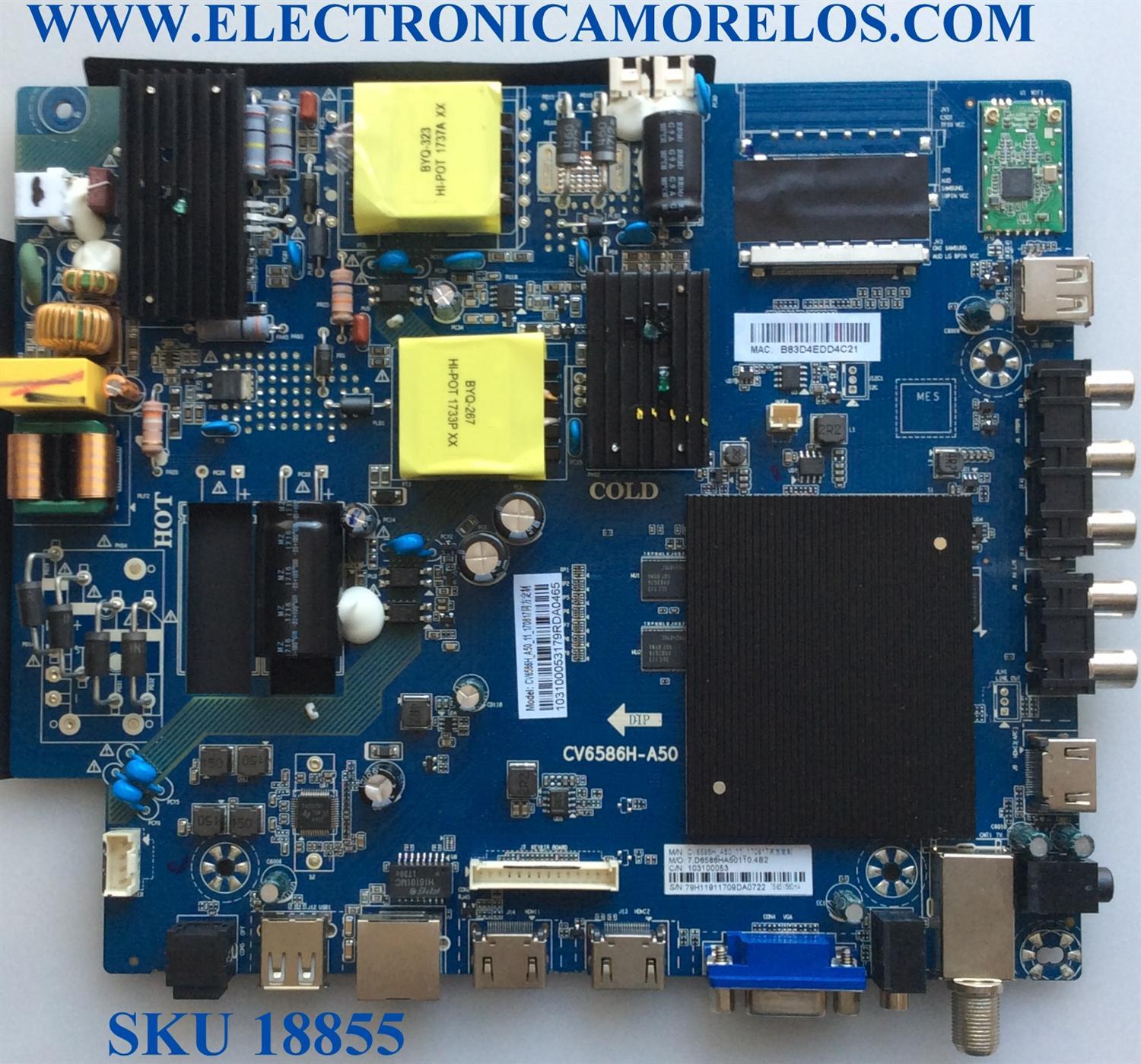 MAIN / ELEMENT 103100053 / CV6586H-A50 / 103100053 / CV6586H_A50_11_170817 / 076E2L03430A0 / E476721 / MODELO E4SFT5017